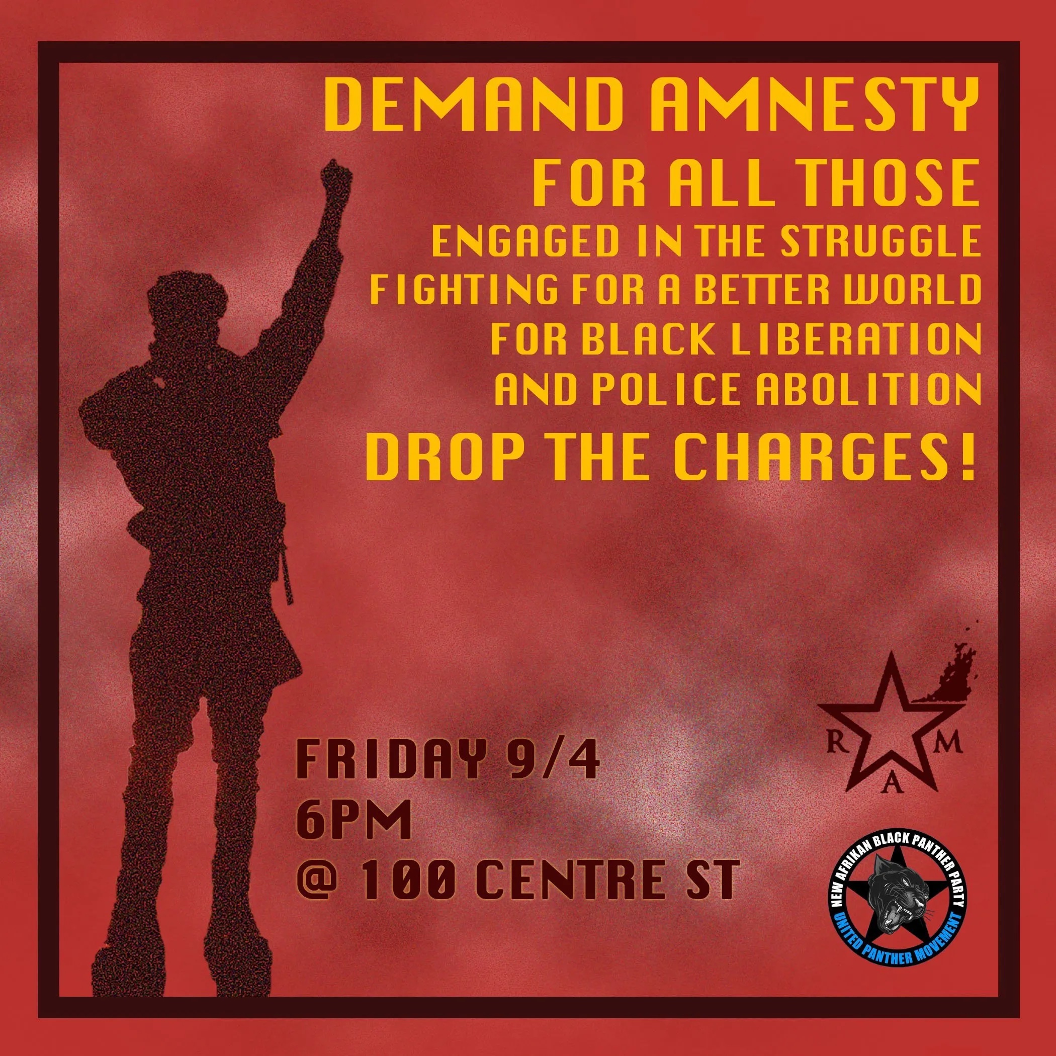 RAM & New Afrikan Black Panther Party Rally in #NYC: Demand Amnesty for All Arrested During the Uprising